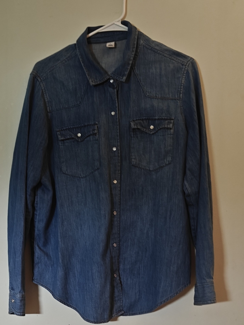 Old Navy Women's Indigo Denim Button-Up Shirt